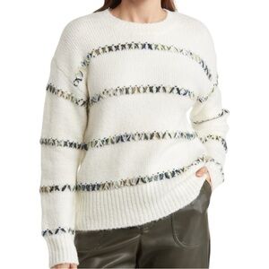 Gray Collective Confetti Stripe Knit Sweater